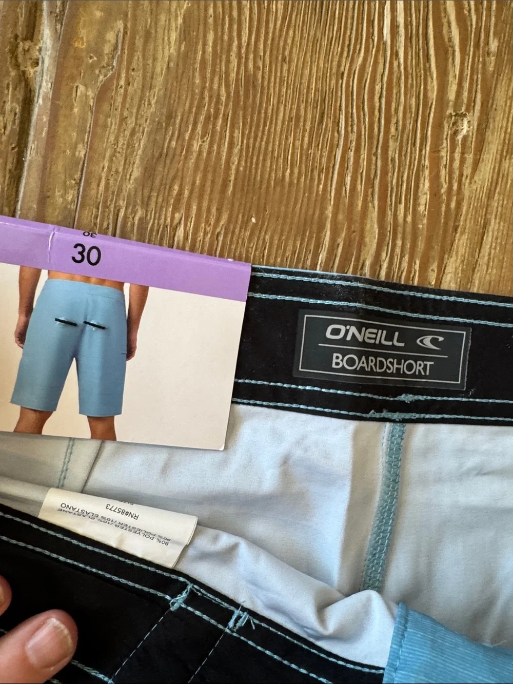 O'Neill Men's Blue Board Shorts with Drawstring 30”